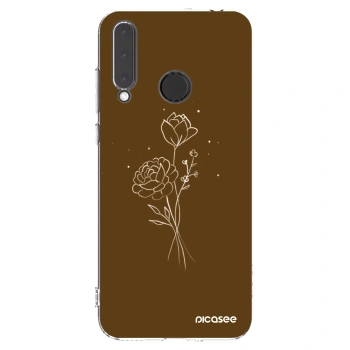 Picasee husă transparentă din silicon pentru Honor 20 Lite - Brown flowers