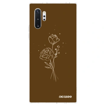 Husă pentru Samsung Galaxy Note 10+ N975F - Brown flowers