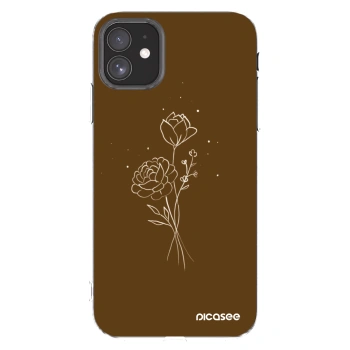 Picasee husă transparentă din silicon pentru Apple iPhone 11 - Brown flowers