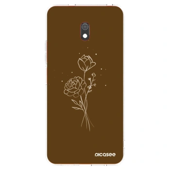 Husă pentru Xiaomi Redmi 8A - Brown flowers