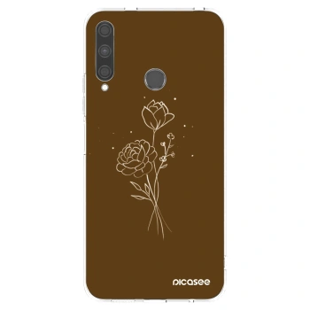 Picasee husă transparentă din silicon pentru Huawei P40 Lite E - Brown flowers