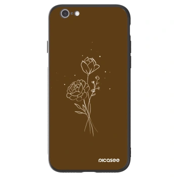 Husă pentru Apple iPhone 6/6S - Brown flowers
