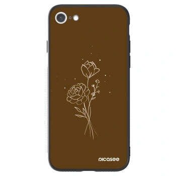 Picasee ULTIMATE CASE pentru Apple iPhone 7 - Brown flowers