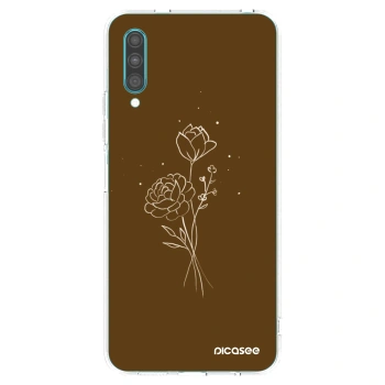 Picasee husă transparentă din silicon pentru Samsung Galaxy A30s A307F - Brown flowers