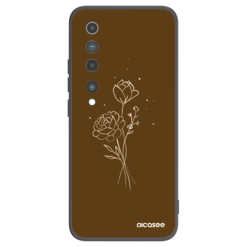 Husă pentru Xiaomi Mi 10 - Brown flowers