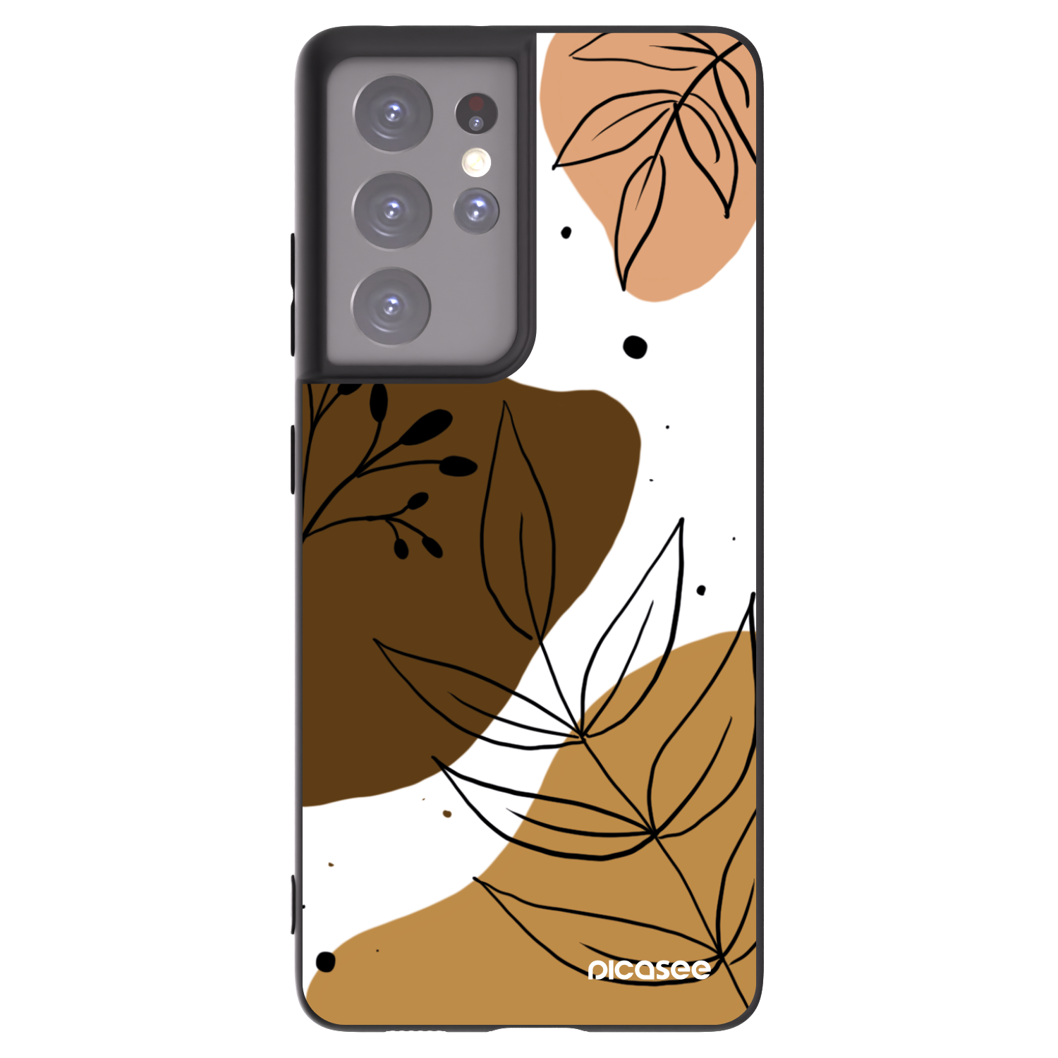 Picasee husă neagră din silicon pentru Samsung Galaxy S21 Ultra 5G G998B - Boho style