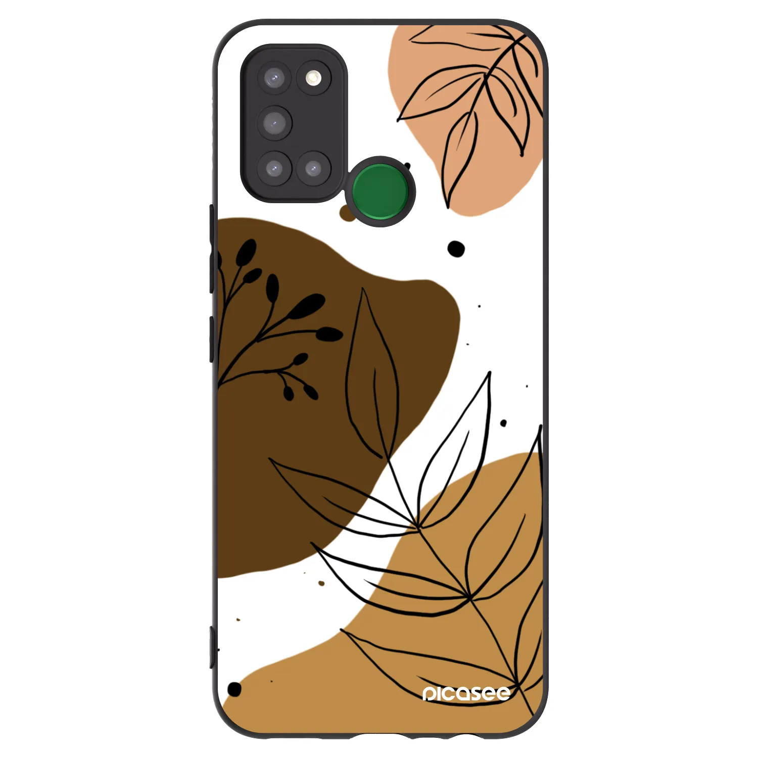 Picasee husă neagră din silicon pentru Realme 7i - Boho style