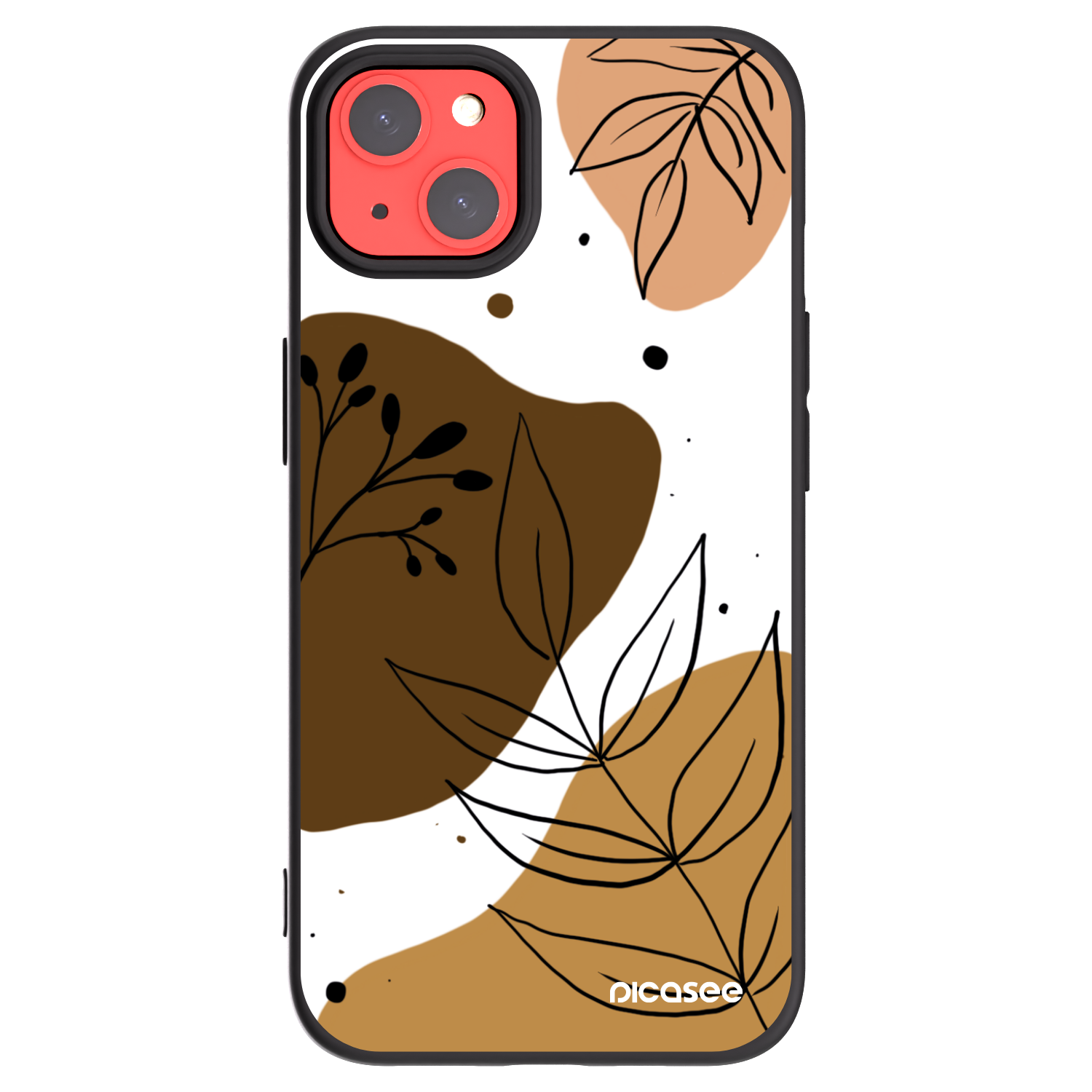 Picasee husă neagră din silicon pentru Apple iPhone 13 - Boho style