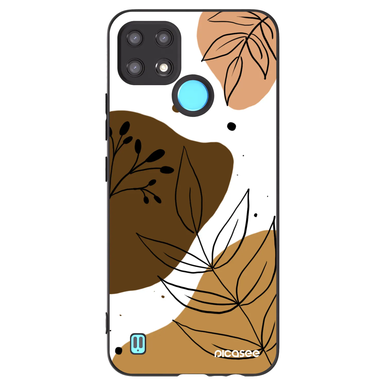 Picasee husă neagră din silicon pentru Realme C21 - Boho style