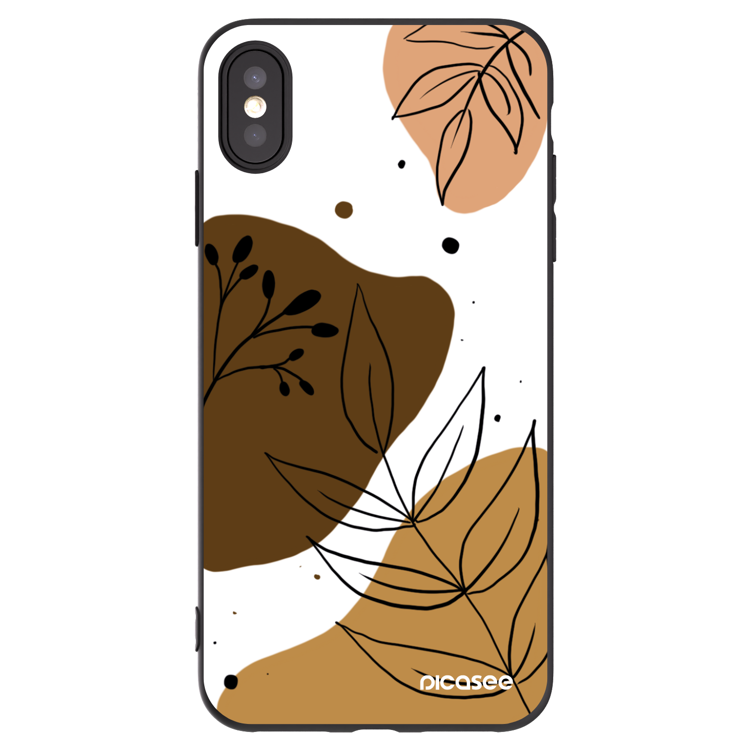 Picasee husă neagră din silicon pentru Apple iPhone XS Max - Boho style
