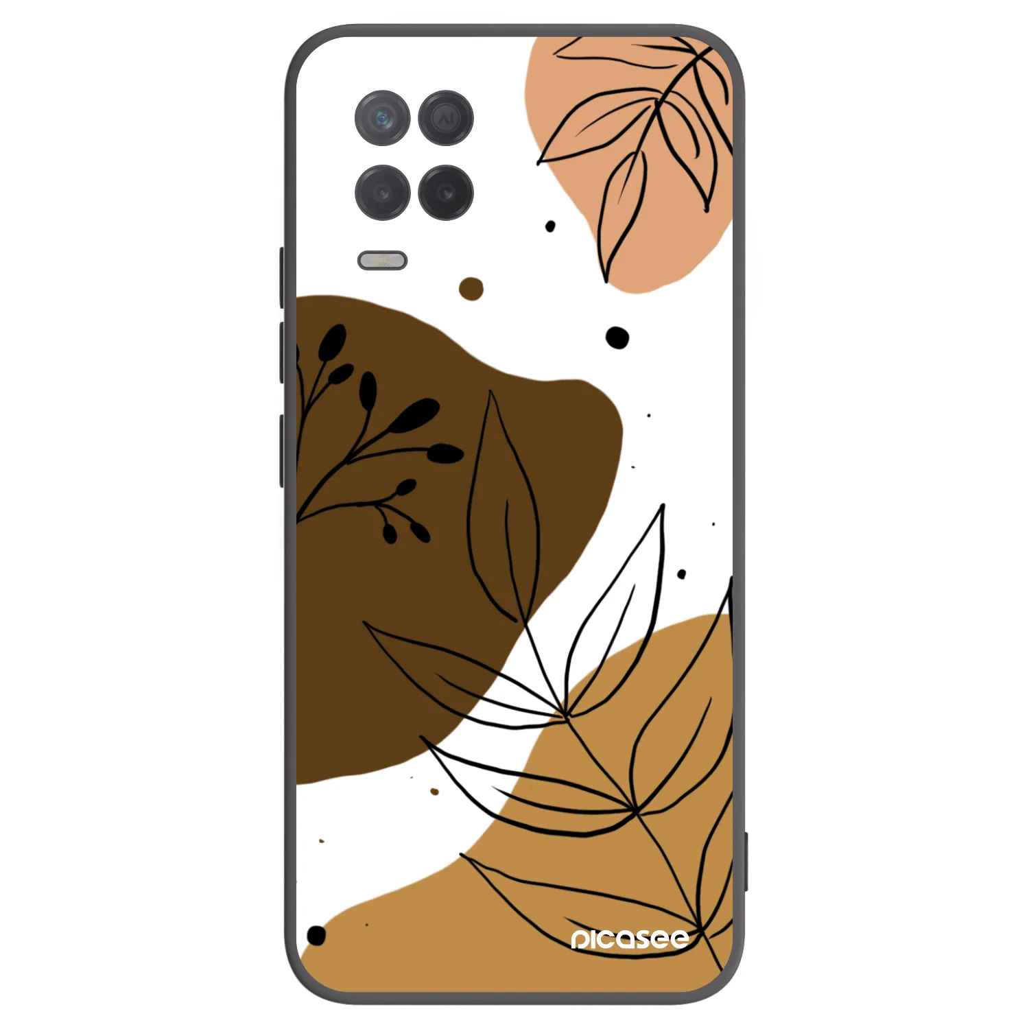 Picasee husă neagră din silicon pentru Realme 8 5G - Boho style