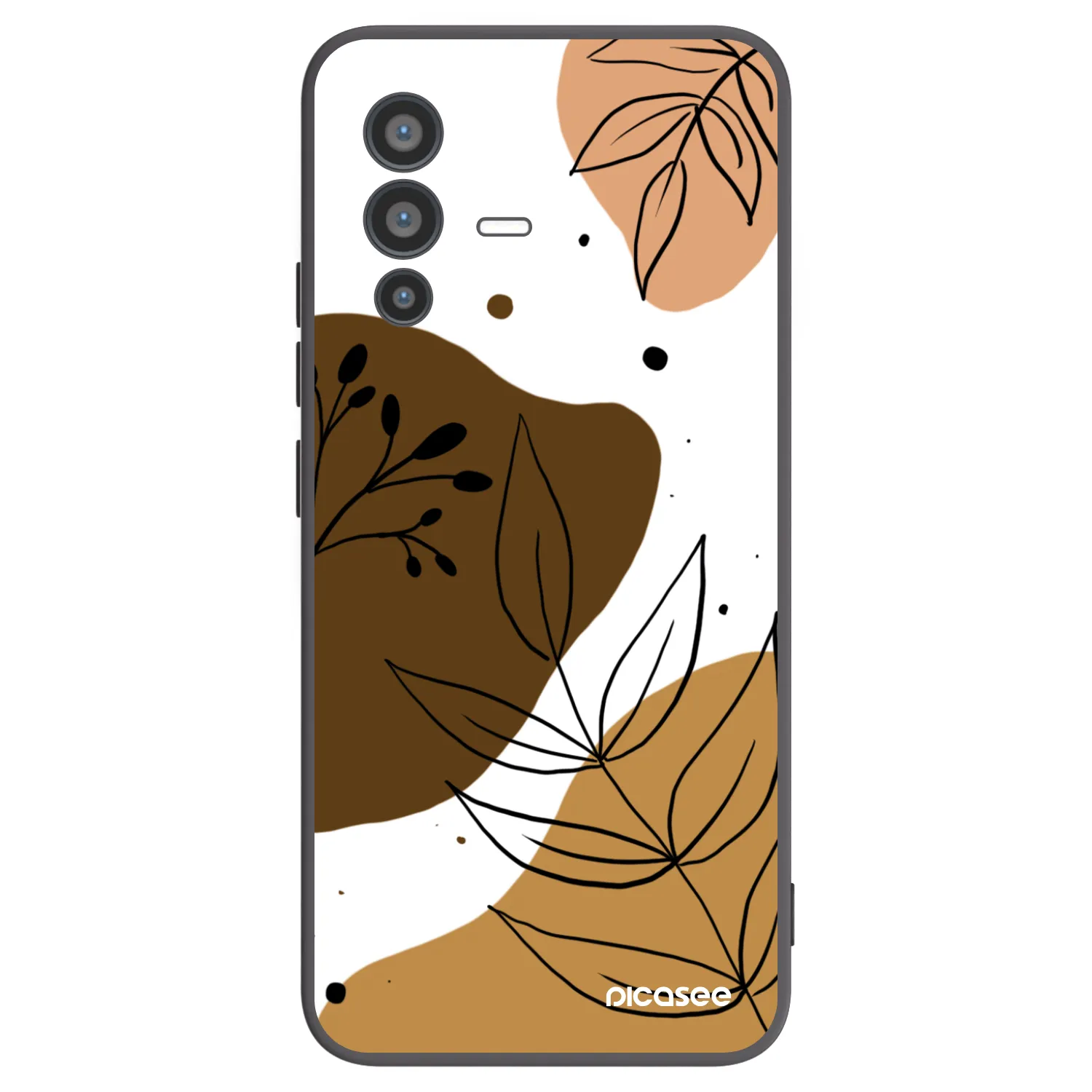 Picasee husă neagră din silicon pentru Vivo V23 5G - Boho style