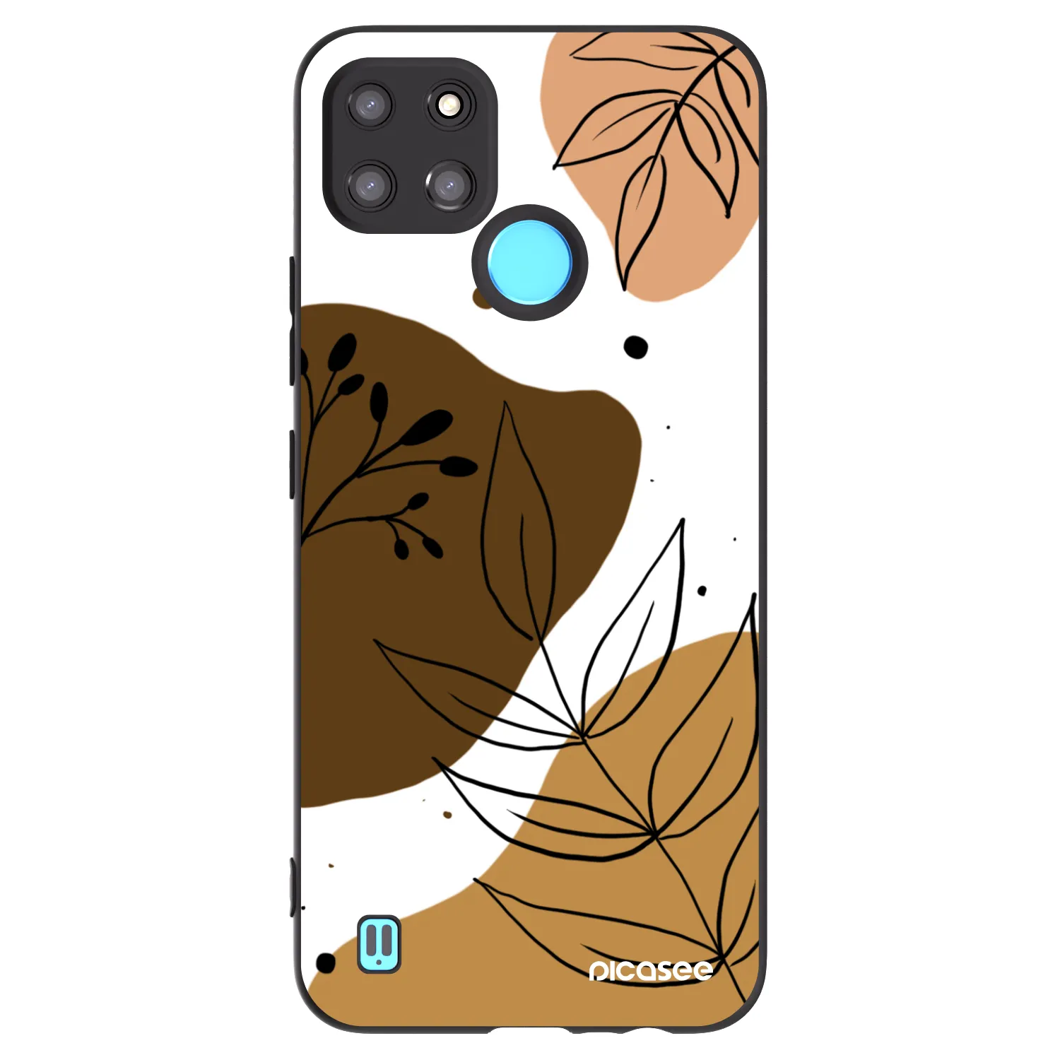 Picasee husă neagră din silicon pentru Realme C21Y - Boho style