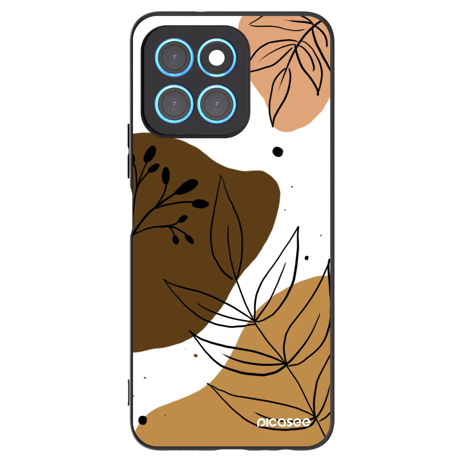 Picasee husă neagră din silicon pentru Honor X8 5G - Boho style