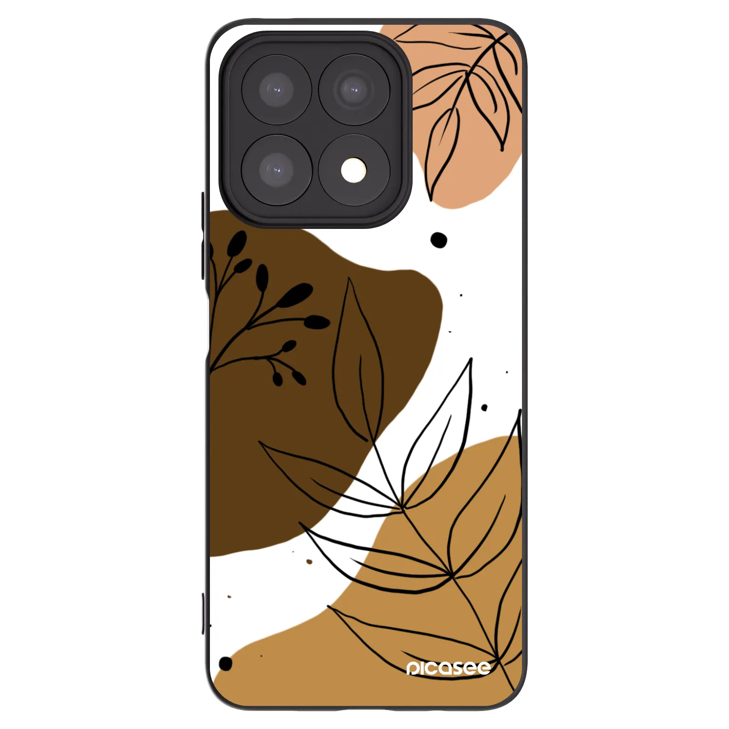 Picasee husă neagră din silicon pentru Honor X8a - Boho style