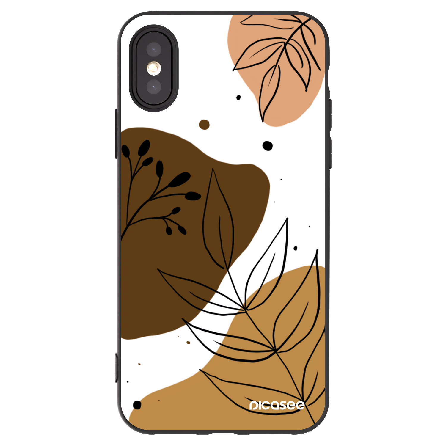 Picasee husă neagră din silicon pentru Apple iPhone X/XS - Boho style