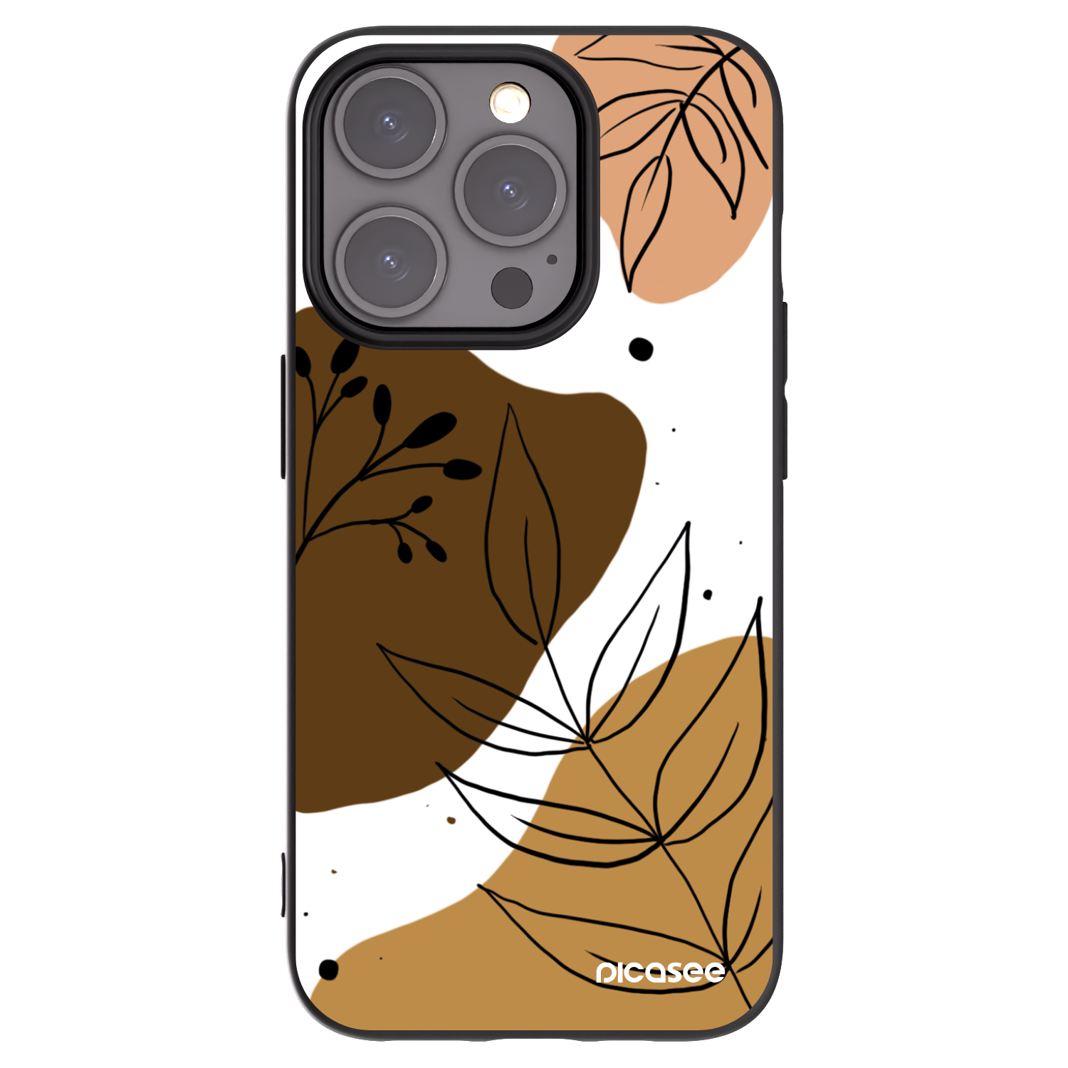 Picasee husă neagră din silicon pentru Apple iPhone 15 Pro - Boho style