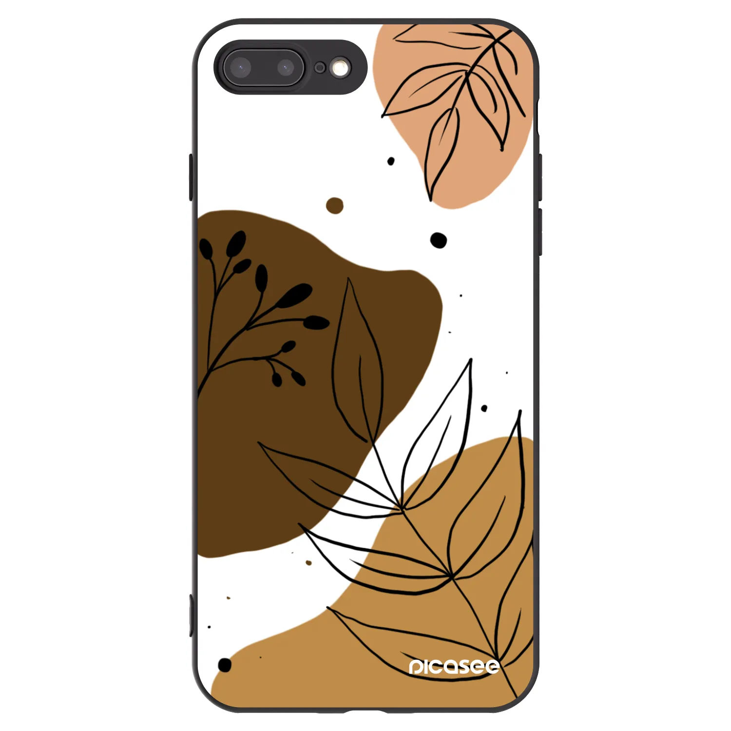 Picasee husă neagră din silicon pentru Apple iPhone 7 Plus - Boho style