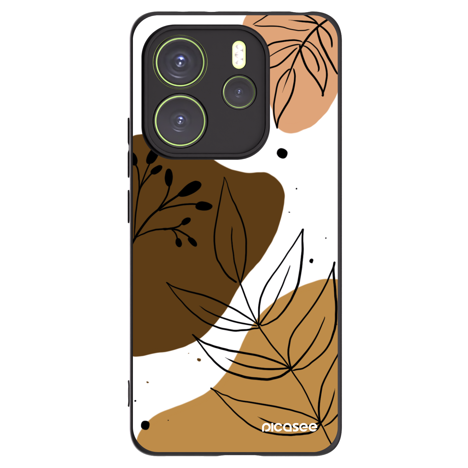 Picasee husă neagră din silicon pentru Xiaomi Redmi Note 14 4G - Boho style