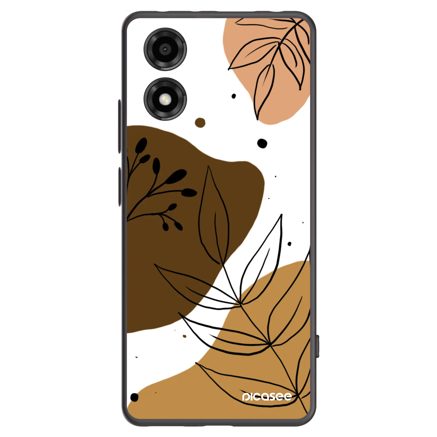 Picasee husă neagră din silicon pentru Motorola Moto E14 - Boho style