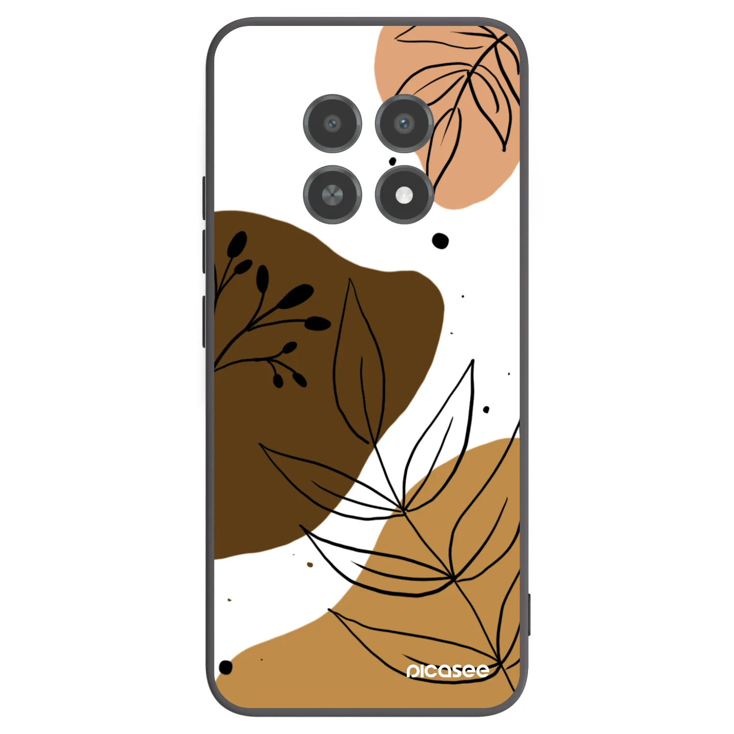 Picasee husă neagră din silicon pentru Realme 12X - Boho style
