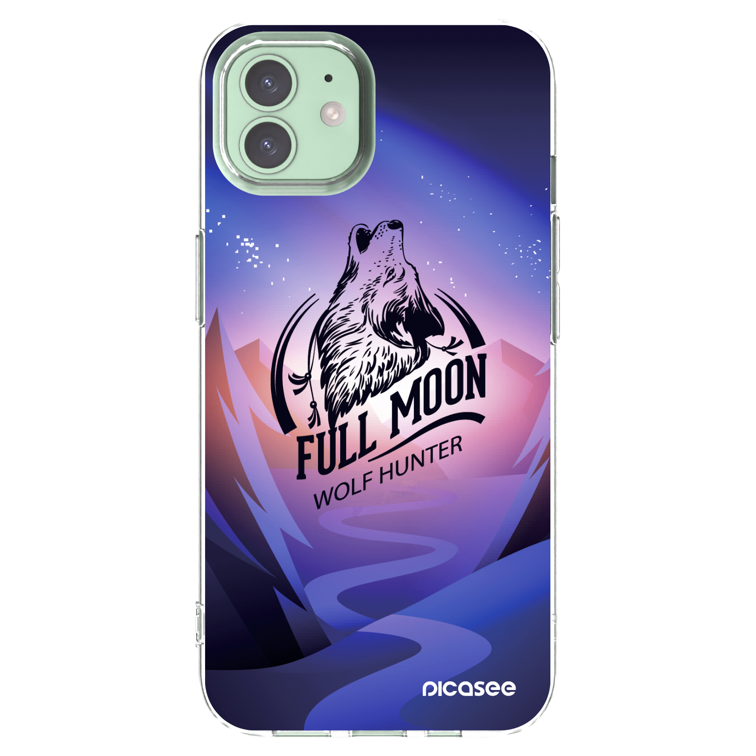 Picasee husă transparentă din silicon pentru Apple iPhone 12 - Wolf