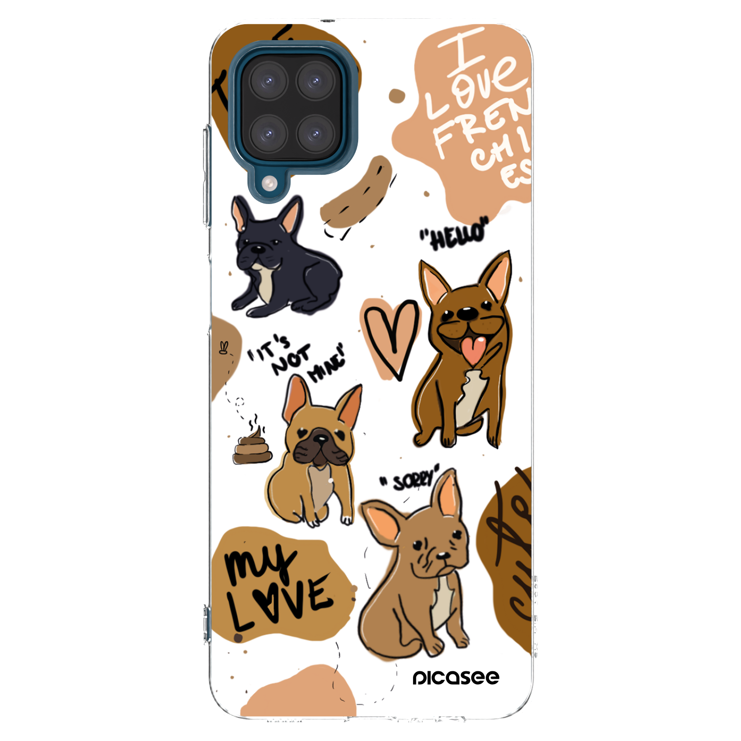 Picasee husă transparentă din silicon pentru Samsung Galaxy A12 A125F - Frenchies