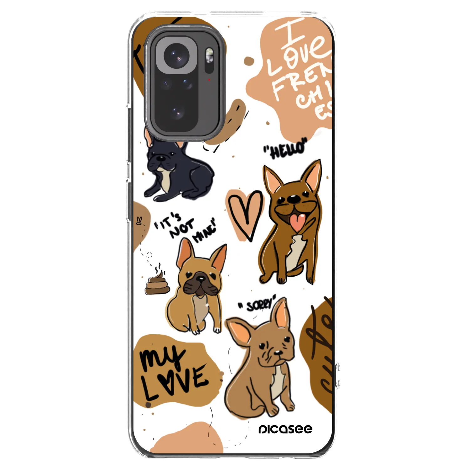 Picasee husă transparentă din silicon pentru Xiaomi Redmi Note 10S - Frenchies