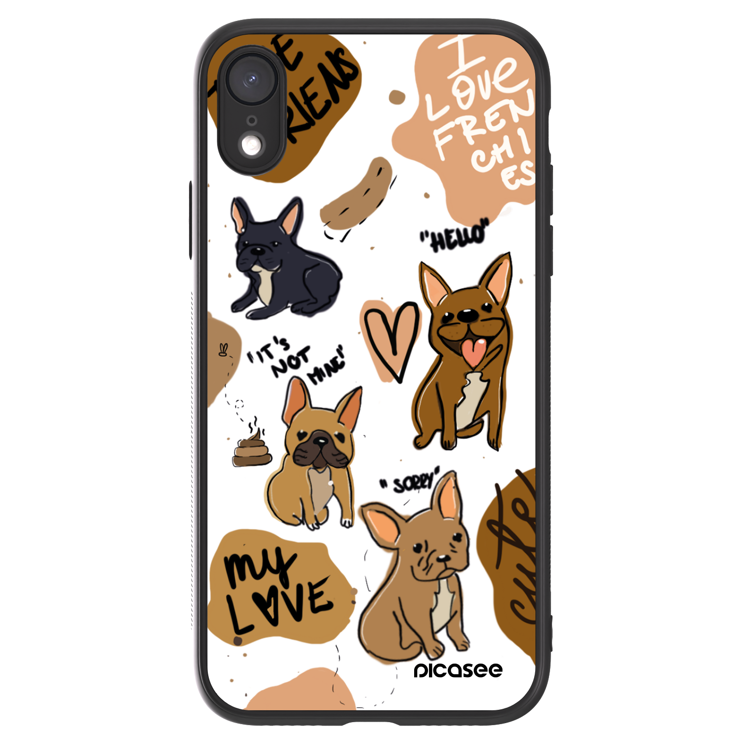 Picasee ULTIMATE CASE pentru Apple iPhone XR - Frenchies