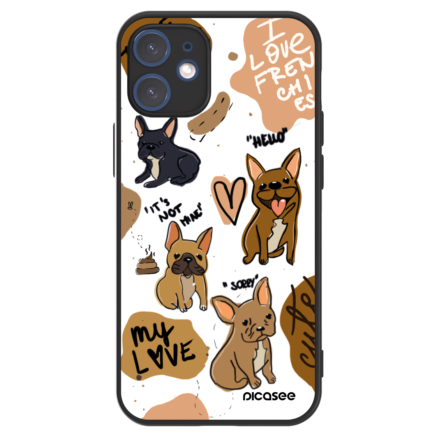 Picasee ULTIMATE CASE pentru Apple iPhone 12 mini - Frenchies
