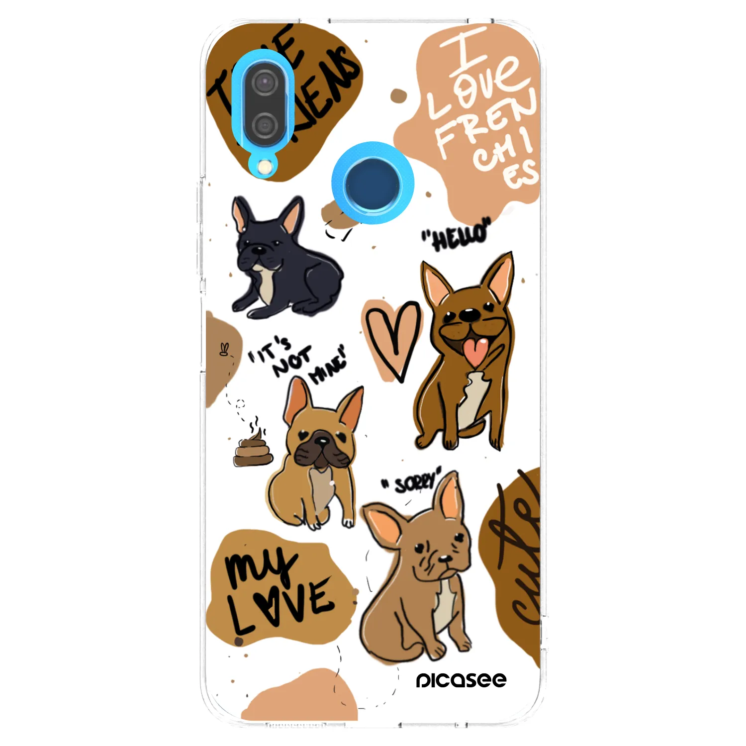 Picasee husă transparentă din silicon pentru Huawei P20 Lite - Frenchies