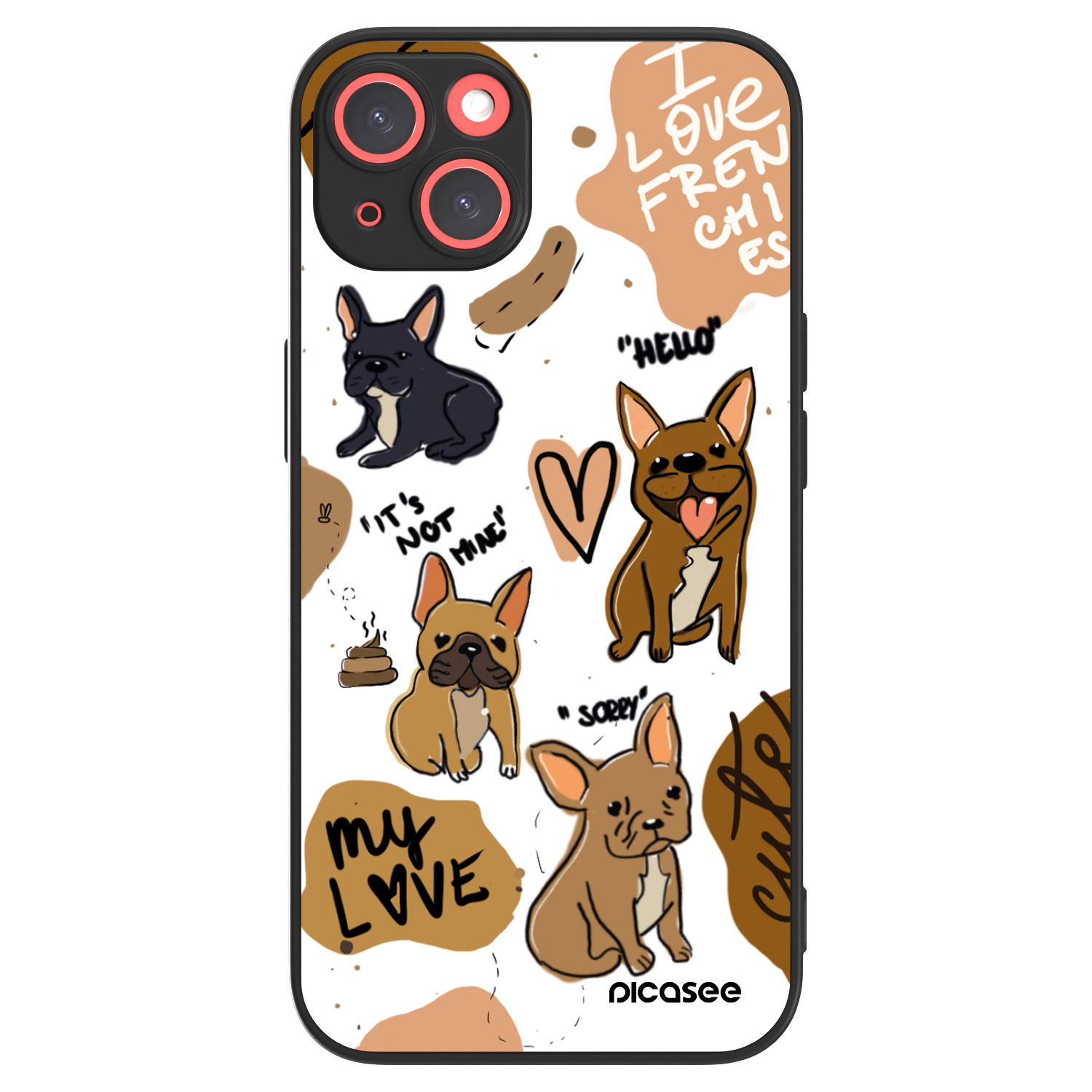 Picasee ULTIMATE CASE pentru Apple iPhone 13 - Frenchies