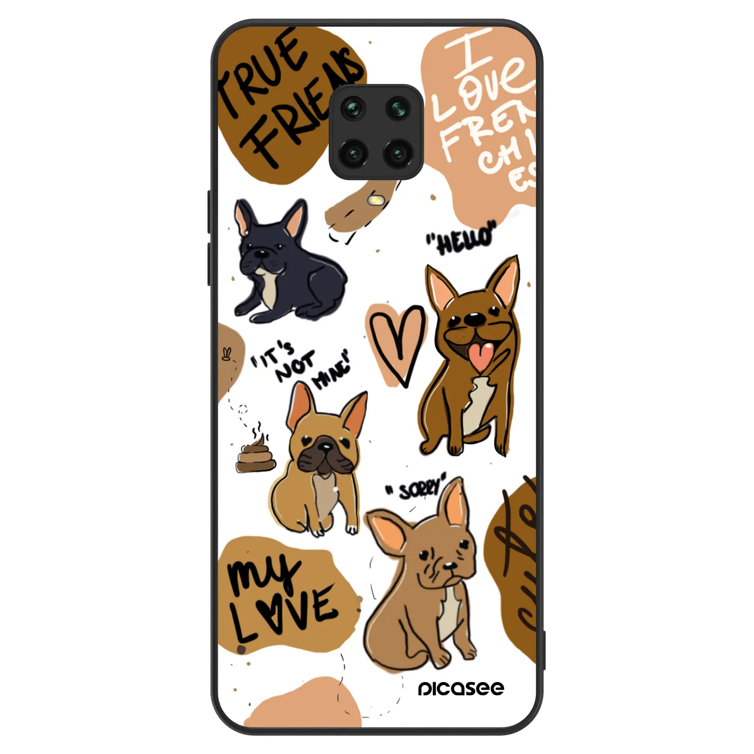 Picasee ULTIMATE CASE pentru Xiaomi Redmi Note 9S - Frenchies