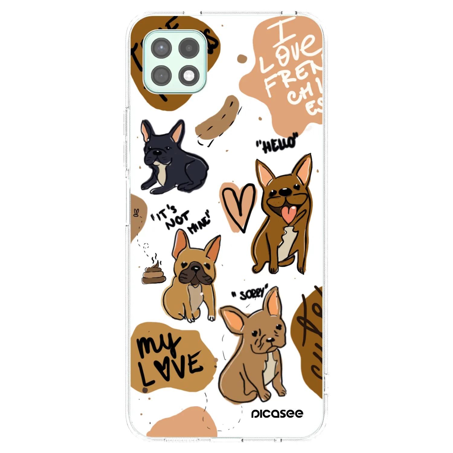 Picasee husă transparentă din silicon pentru Samsung Galaxy A22 A226B 5G - Frenchies