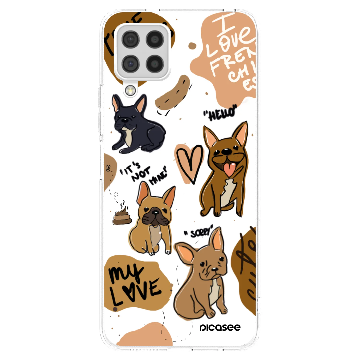 Picasee husă transparentă din silicon pentru Samsung Galaxy A22 A225F 4G - Frenchies