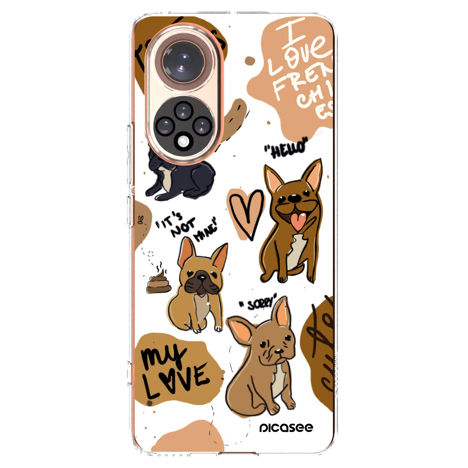 Picasee husă transparentă din silicon pentru Honor 50 5G - Frenchies