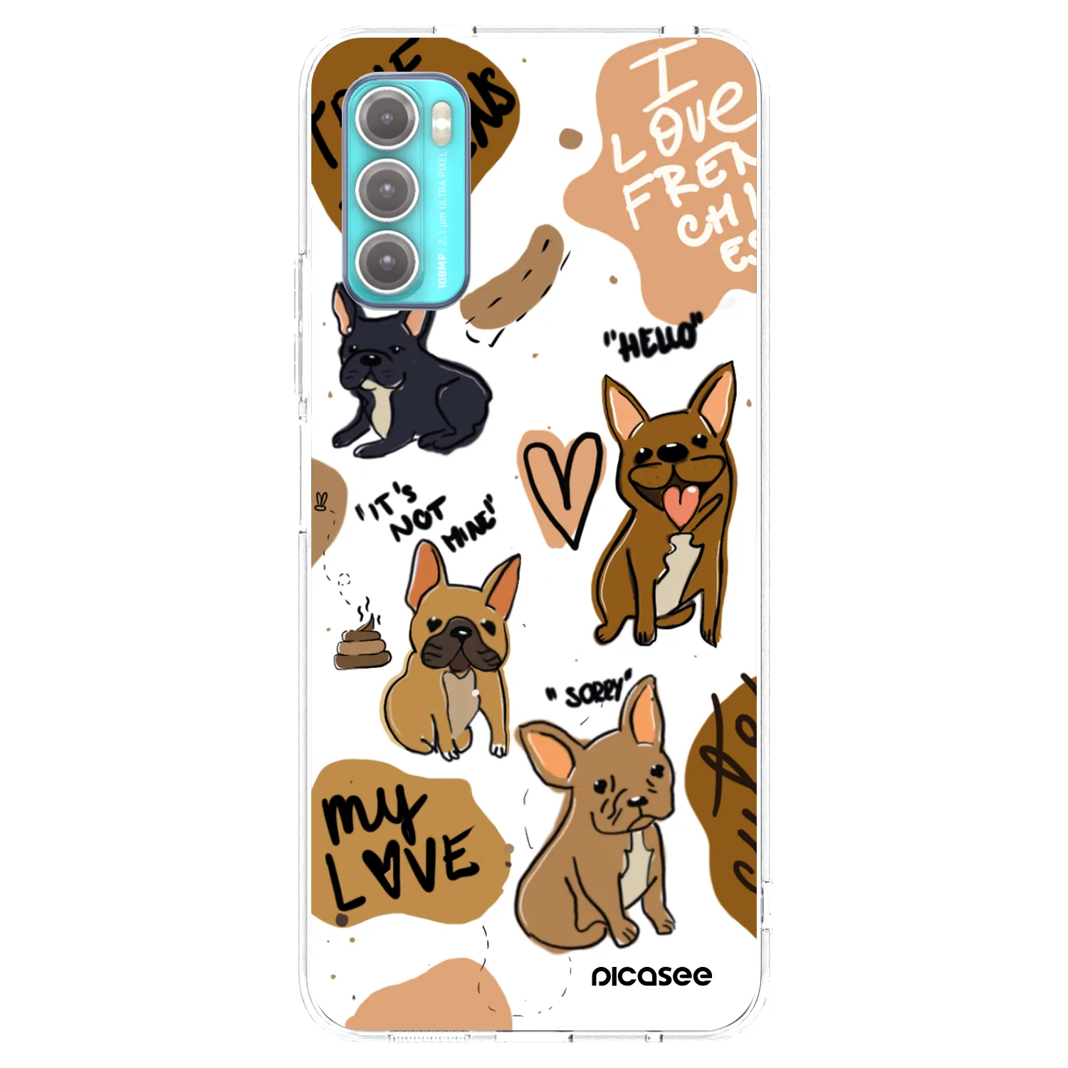 Picasee husă transparentă din silicon pentru Motorola Moto G60 - Frenchies