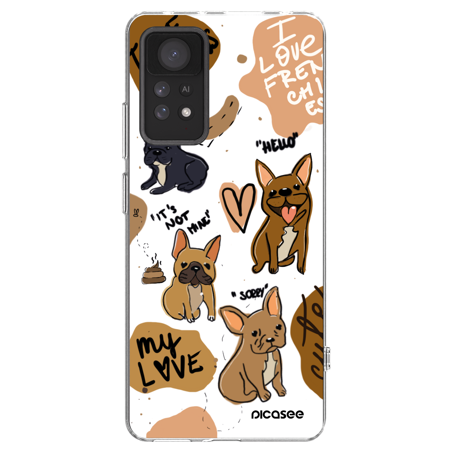 Picasee husă transparentă din silicon pentru Xiaomi Redmi Note 11 Pro - Frenchies