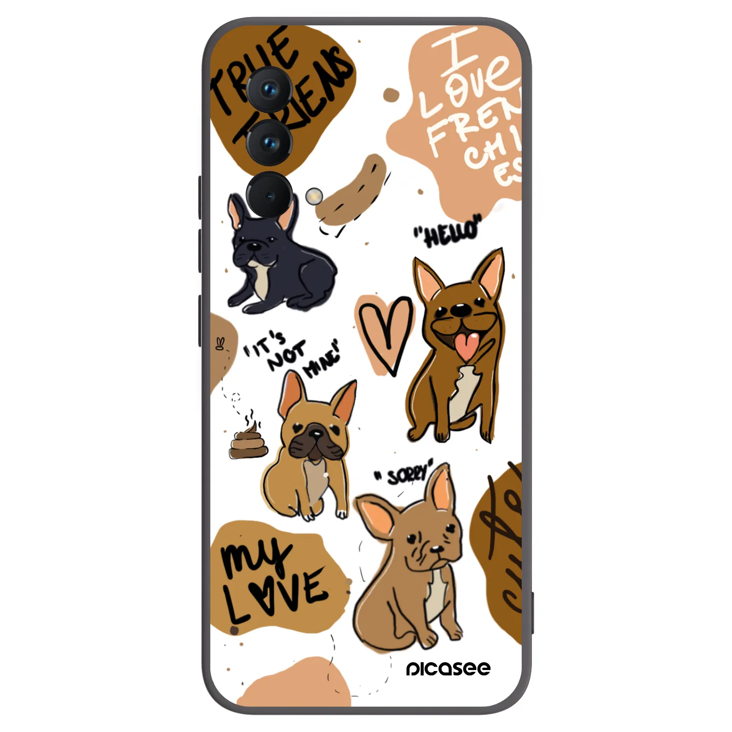 Picasee husă neagră din silicon pentru Realme GT Master Edition 5G - Frenchies