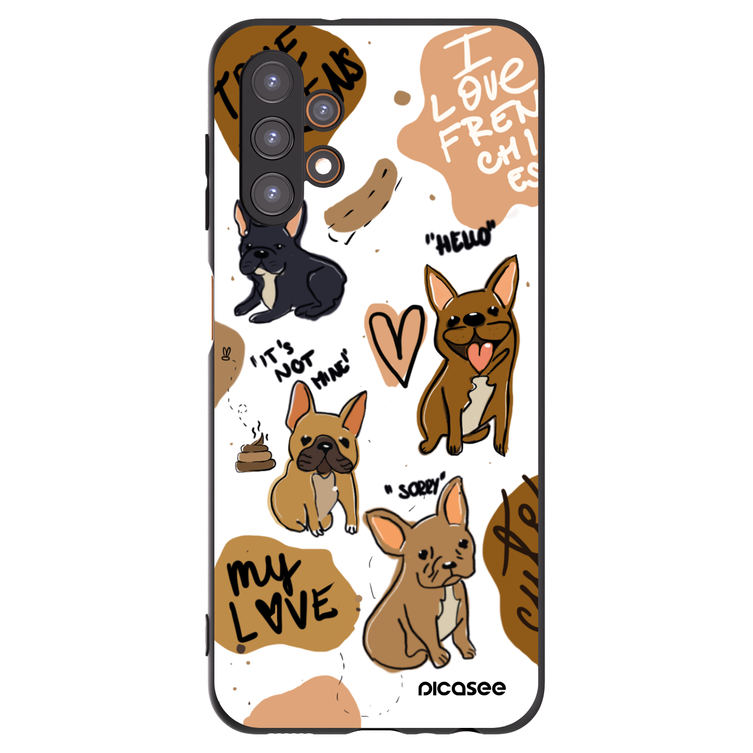 Picasee husă neagră din silicon pentru Samsung Galaxy A13 4G A135 - Frenchies