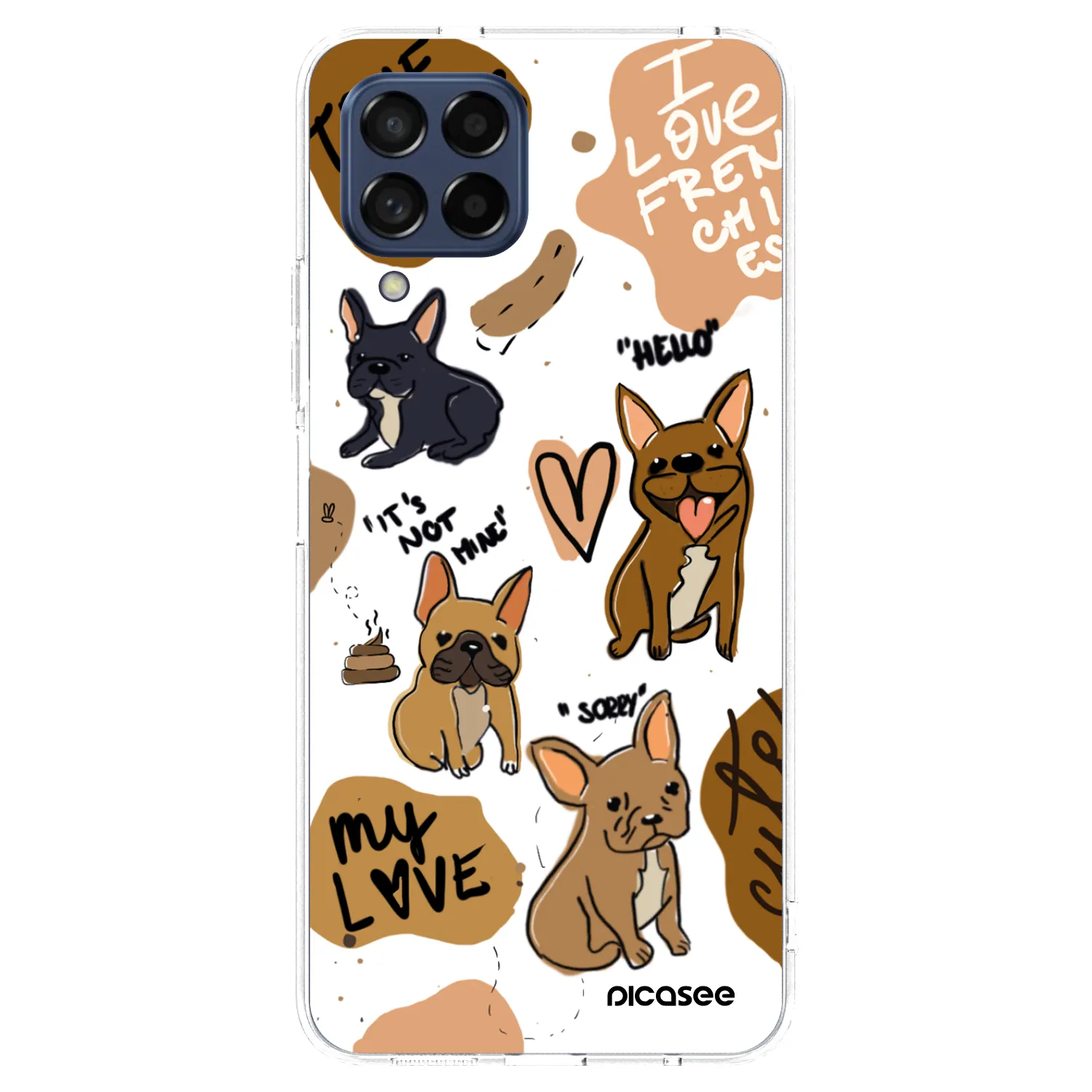 Picasee husă transparentă din silicon pentru Samsung Galaxy M53 5G - Frenchies