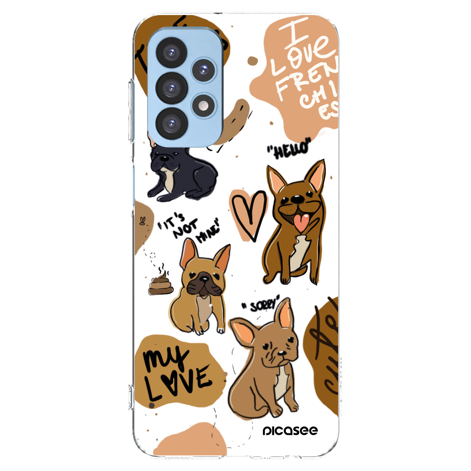 Picasee husă transparentă din silicon pentru Samsung Galaxy A23 A235F 4G - Frenchies