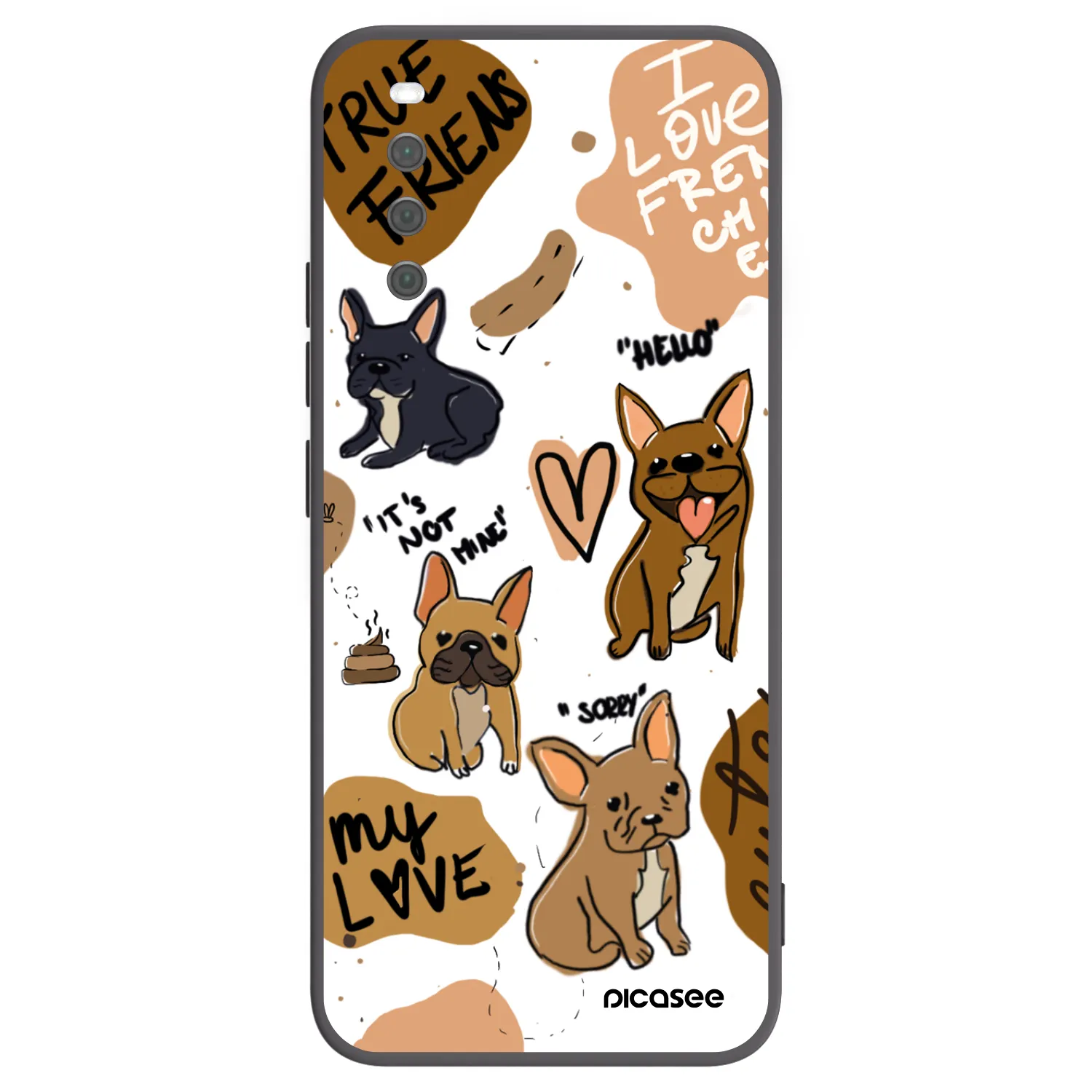 Picasee husă neagră din silicon pentru Sony Xperia 10 III - Frenchies