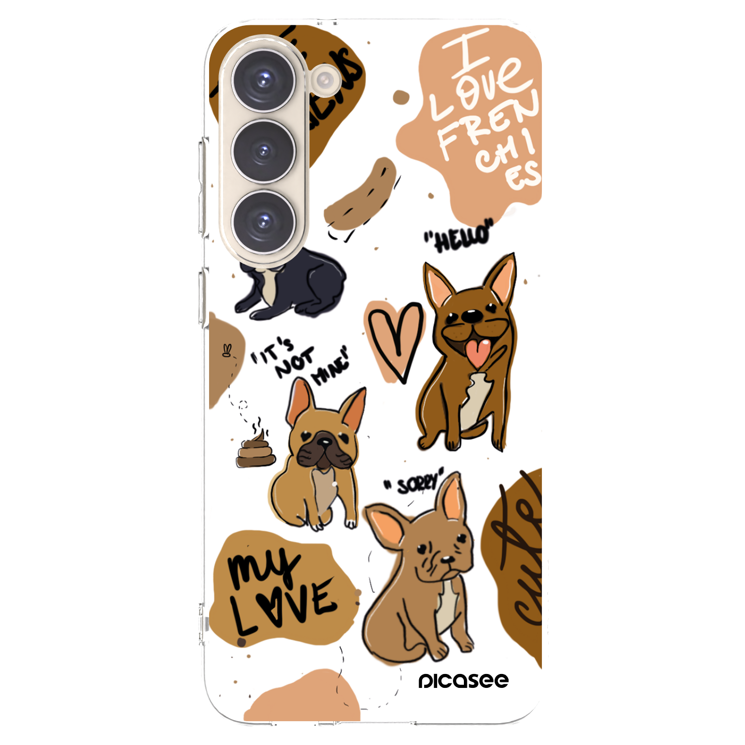 Picasee husă transparentă din silicon pentru Samsung Galaxy S23+ 5G - Frenchies