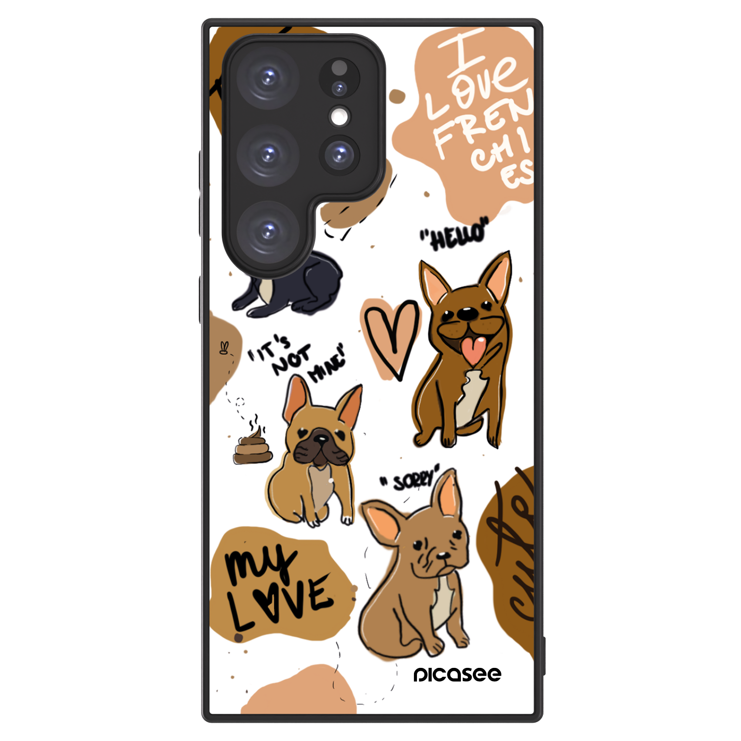 Picasee ULTIMATE CASE pentru Samsung Galaxy S23 Ultra 5G - Frenchies