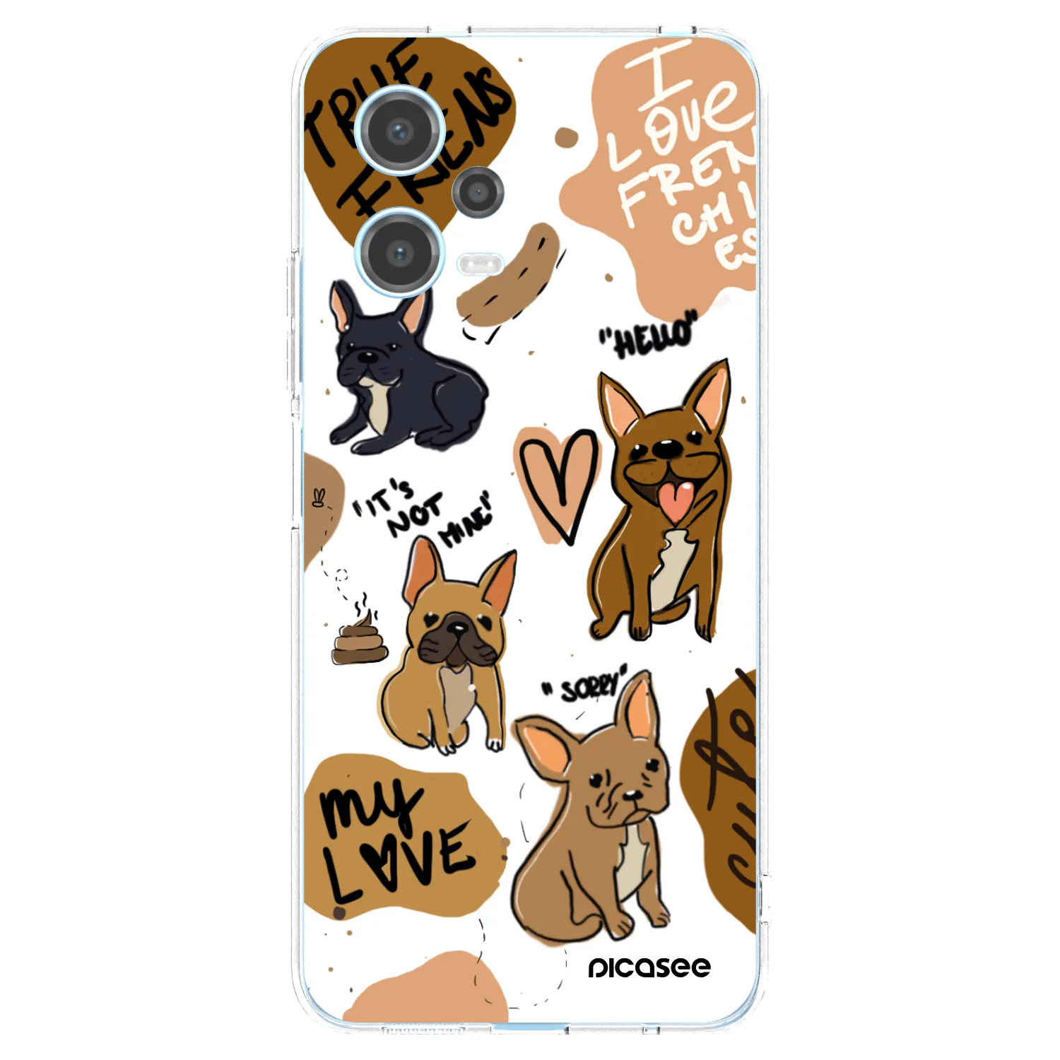 Picasee husă transparentă din silicon pentru Xiaomi Redmi Note 12 5G - Frenchies