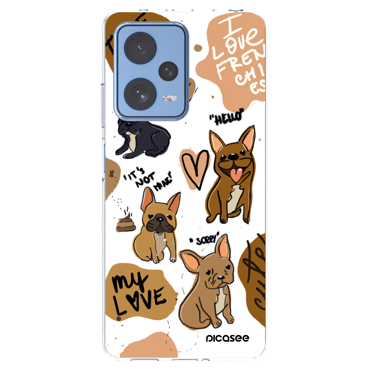 Picasee husă transparentă din silicon pentru Xiaomi Redmi Note 12 Pro 5G - Frenchies