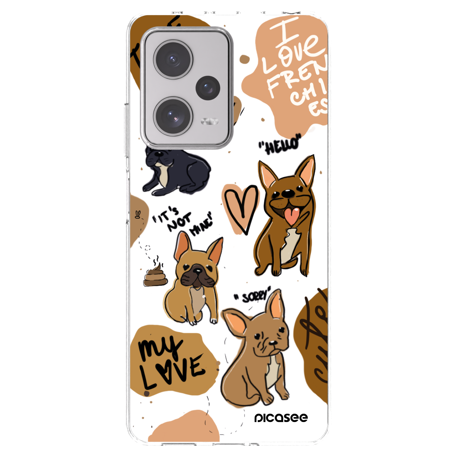 Picasee husă transparentă din silicon pentru Xiaomi Redmi Note 12 Pro+ 5G - Frenchies