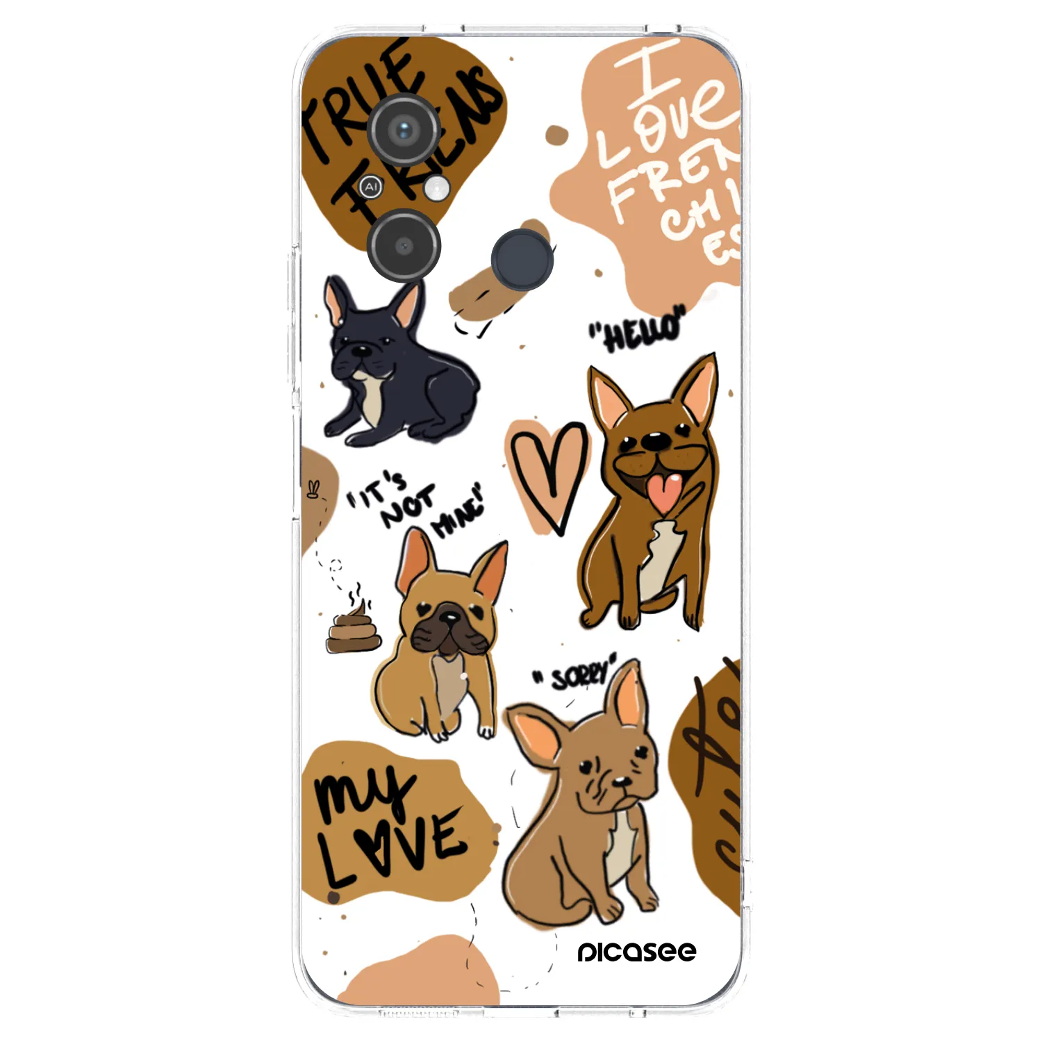 Picasee husă transparentă din silicon pentru Xiaomi Redmi 12C - Frenchies