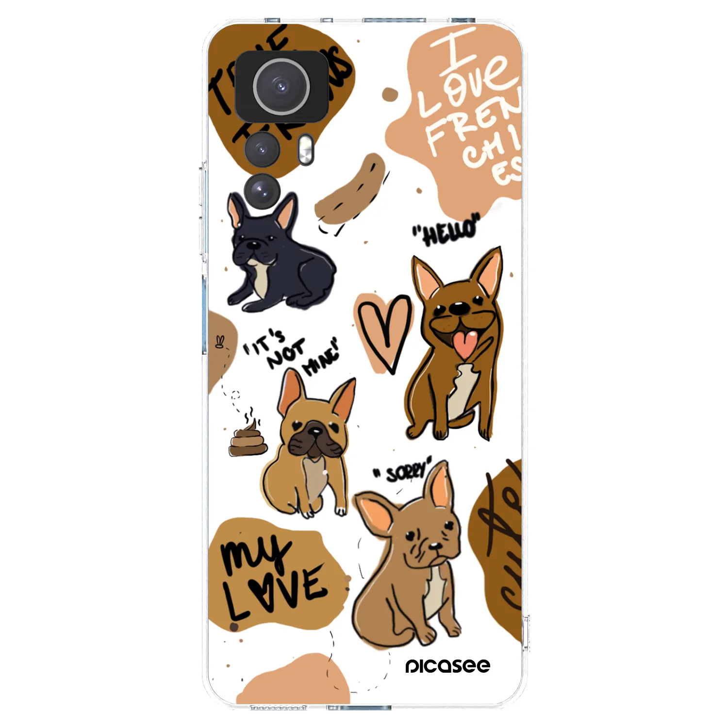 Picasee husă transparentă din silicon pentru Xiaomi Redmi Note 12S - Frenchies